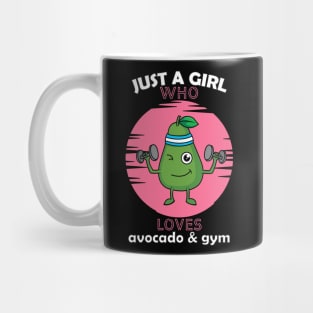 Just a Girl Who Loves avocado and gym Mug